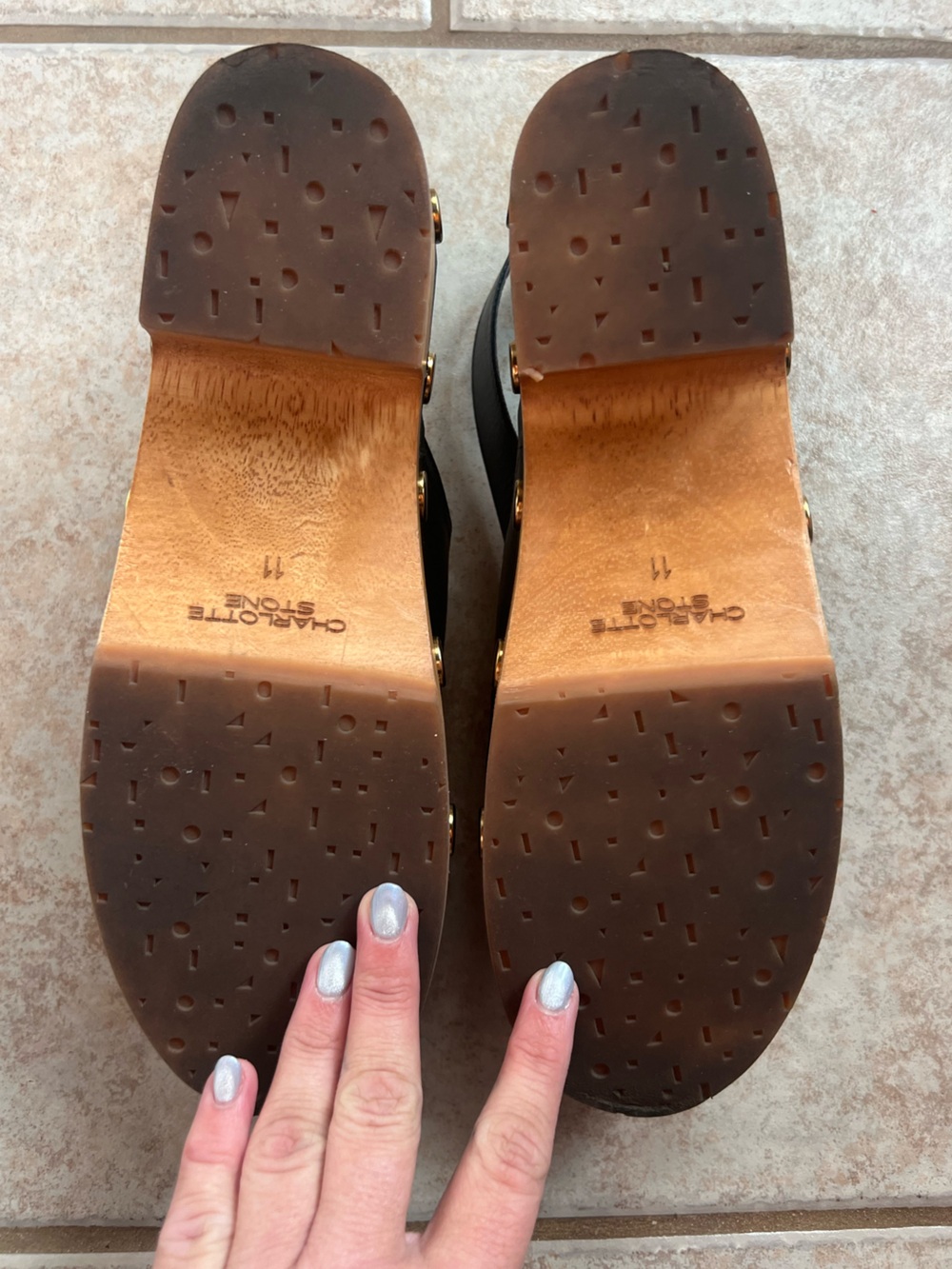 CHARLOTTE STONE Sz11 Jona Studded Clog - Picture 7 of 8